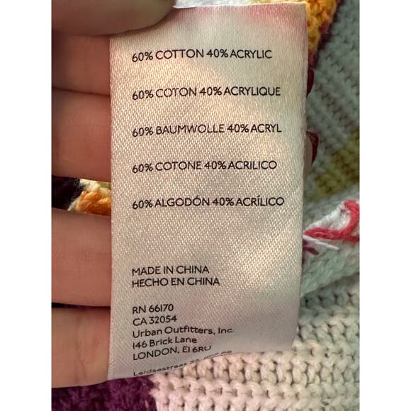 BDG colorful vibrant striped slouchy knit hoodie sweater Vest Size XS - Picture 4 of 14